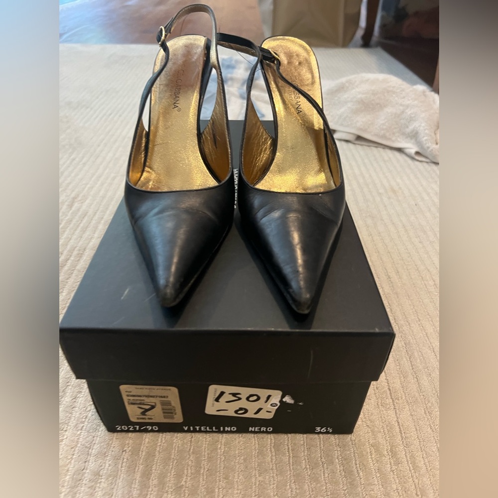 Dolce & Gabbana Black Leather Heels